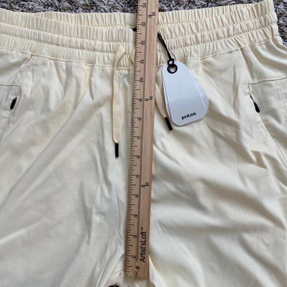 Prana Send Off Pant Women's M Sweet Cream Wide Leg Relaxed Straight High Rise - Picture 9 of 12